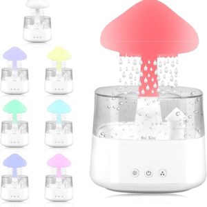 Rain Cloud Night Light Humidifier With Raining Water Drop Sound And 7 Color Led Light